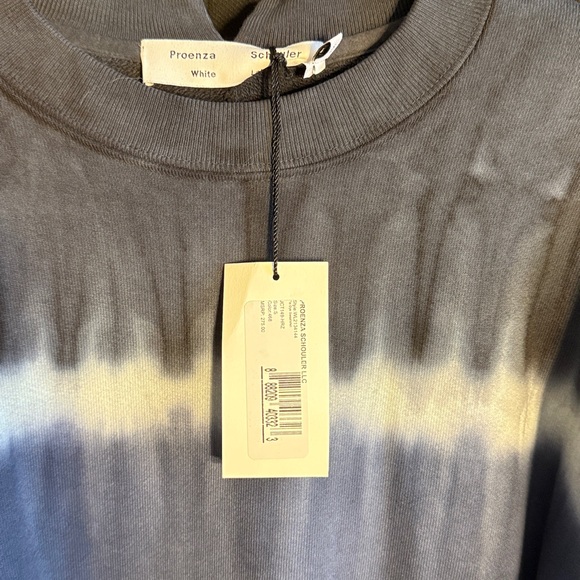 Proenza Schouler Blue and White Tie-Dye Sweatshirt - Picture 3 of 6